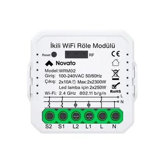 WiFi Çift Çıkışlı Röle