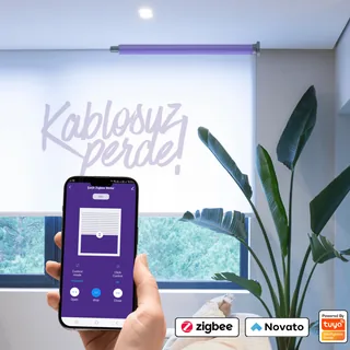 Zigbee Şarjlı Motorlu Hazır Stor – Zebra Perde